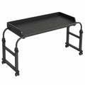 Multifunktionaler Laptop-Tisch für Bett, höhenverstellbar, ideal zum Arbeiten und Essen, schwarz, 140 cm
