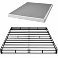 VEVOR Queen-Size Boxspringbettgestell mit Waschbarem Bezug und Robuster Metallstruktur, 2010 x 1510 x 102 mm, Hohe Tragfähigkeit bis 1587 kg