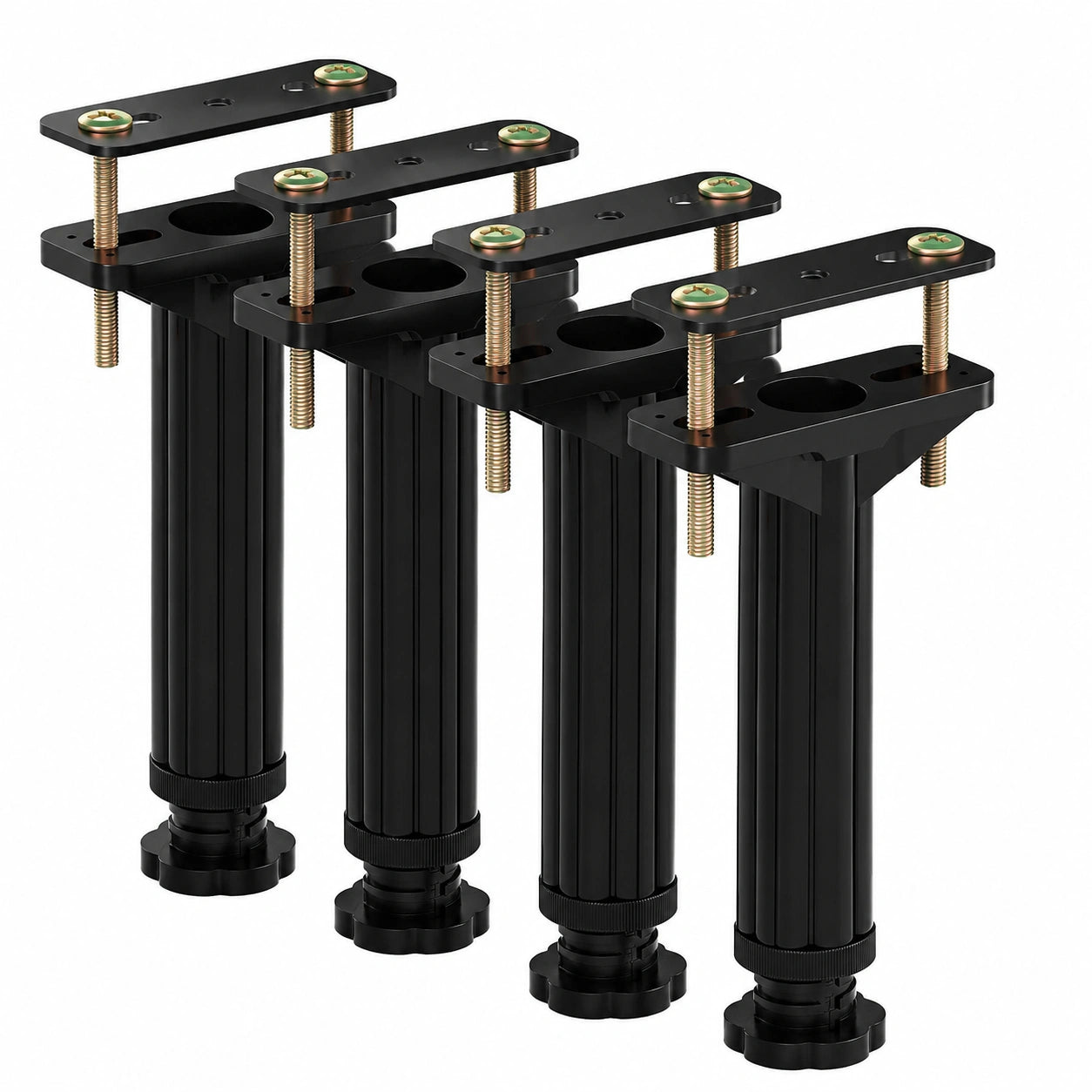 VETIN höhenverstellbare Bettstützbeine 19-32 cm, Ersatzbeine für Kingsize/Queensize Bettrahmen