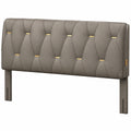 Elegantes Kopfteil für King-/Queensize-Betten, gesteppt und gepolstert, 150 cm, stilvolle Kaffeefarbe, ideale Schlafzimmerdekoration
