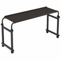 Mobiler Laptop-Tisch mit Höhenverstellung, Schreibtisch für Queensize-Betten, Schwarz, 140 x 45 cm