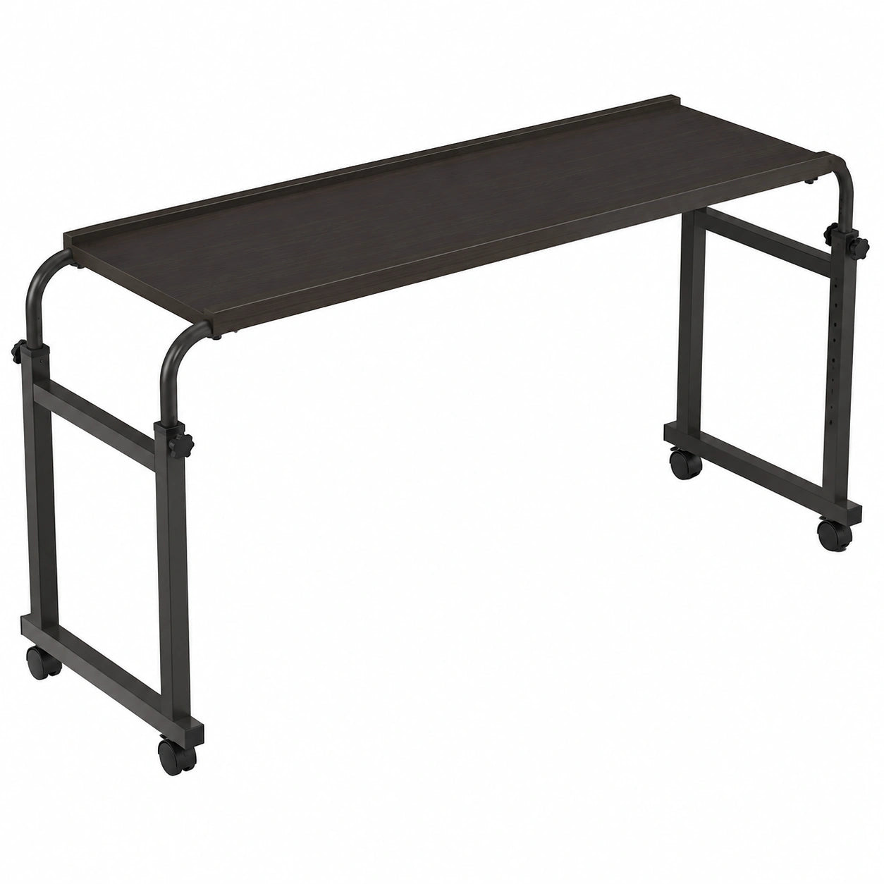 Mobiler Laptop-Tisch mit Höhenverstellung, Schreibtisch für Queensize-Betten, Schwarz, 140 x 45 cm