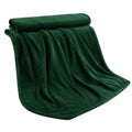 PAVILIA Kuscheldecke Queensize Smaragdgrün, Flauschiger Flanell-Überwurf, Leichte Mikrofaser für Sofa und Bett, 228x228 cm