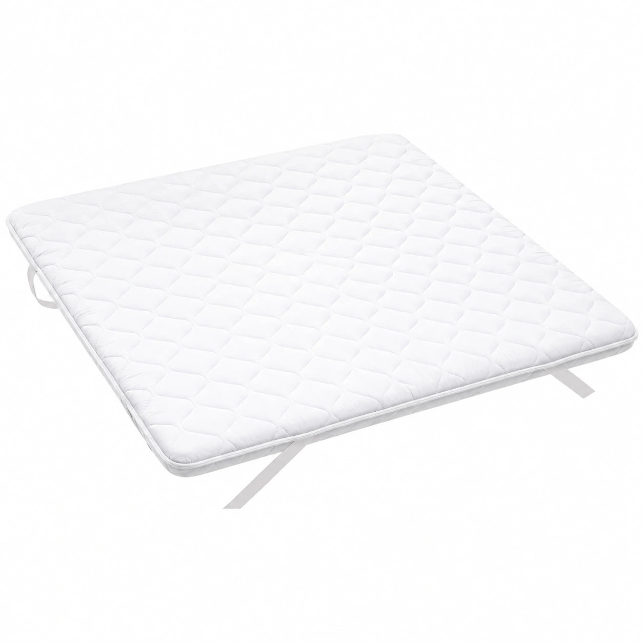 Premium Matratzenauflage, Atmungsaktiv, Waschbar, Schaumstoffkern, 6 cm Dick, 140 x 200 cm, Weiß