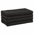 Faltbare Kapok-Matratze 200x80x8cm - Nachhaltige Gästematratze, Yoga- und Gartenmatte, ökologisches Klappbett (Schwarz)