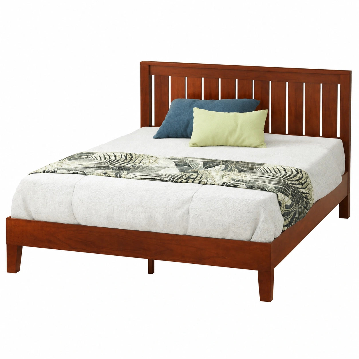 Zinus Vivek Luxuriöses Holzplattformbett mit Kopfteil, 90x200cm, einfacher Aufbau